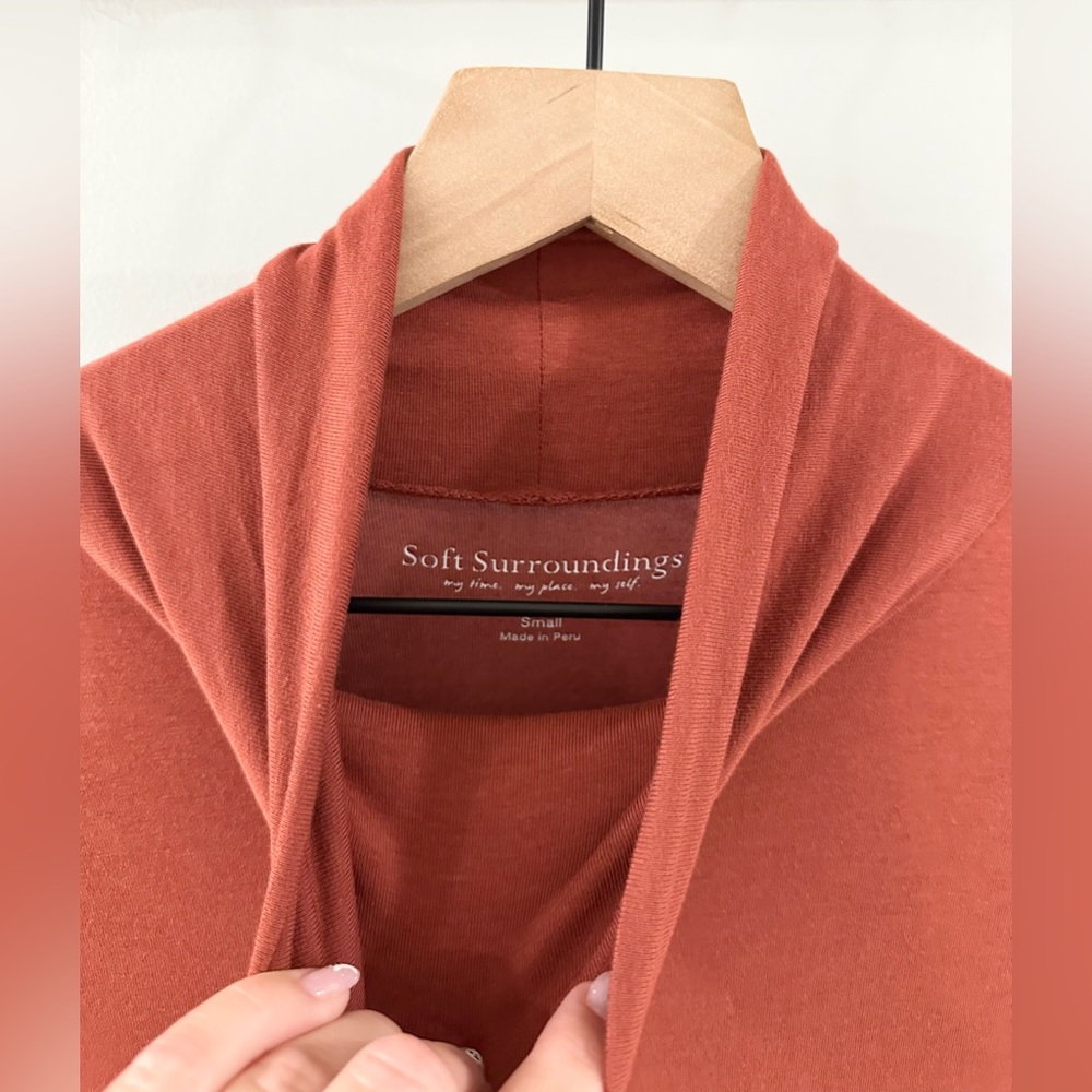 Soft Surroundings Jersey Knit Midi Dress Orange Size Small - Picture 5 of 6